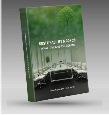 Mockup of the book Sustainability & COP: What It Means for Boards