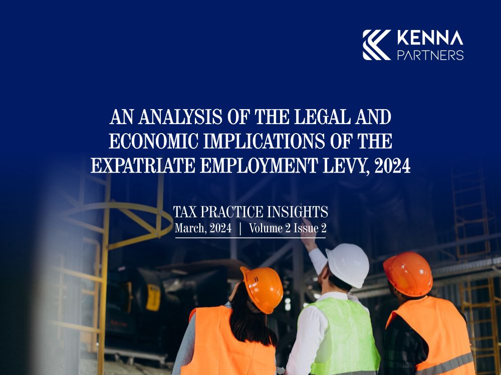 Cover page for an article by Kenna Partners on the Expatriate Employee Levy
