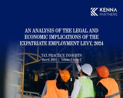 Cover page for an article by Kenna Partners on the Expatriate Employee Levy
